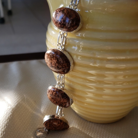 Bracelet,  handmade natural gemstone and silver. - Picture 3 of 6